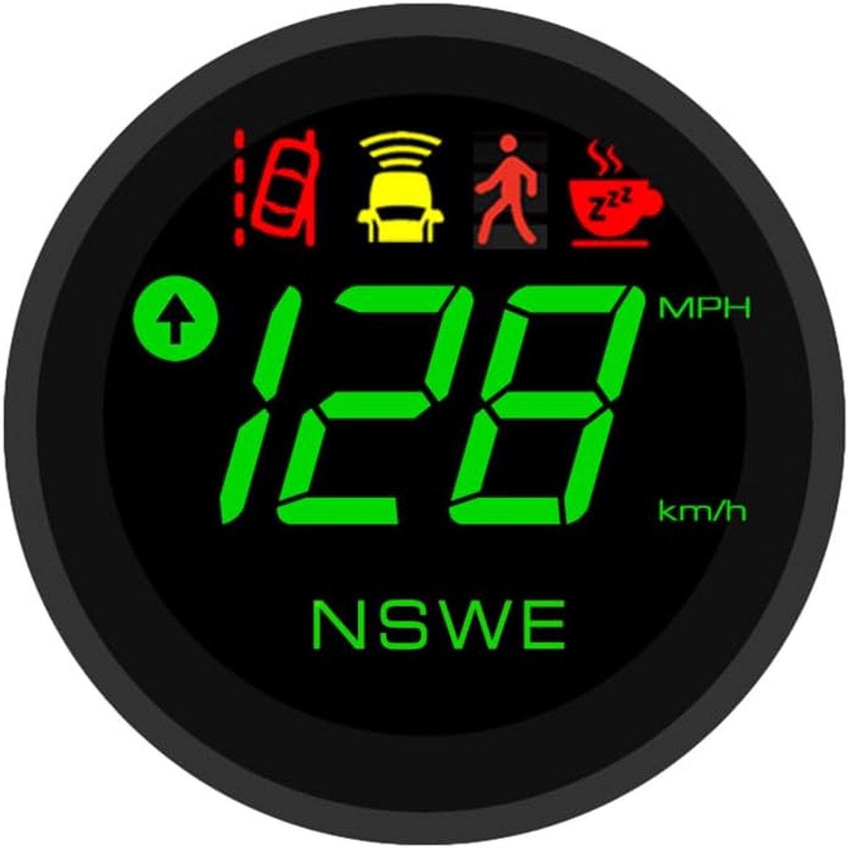 GPS Snelheidsmeter 2,75 inch met Head-Up Display (HUD), Dubbele Camera en ADAS Waarschuwingen