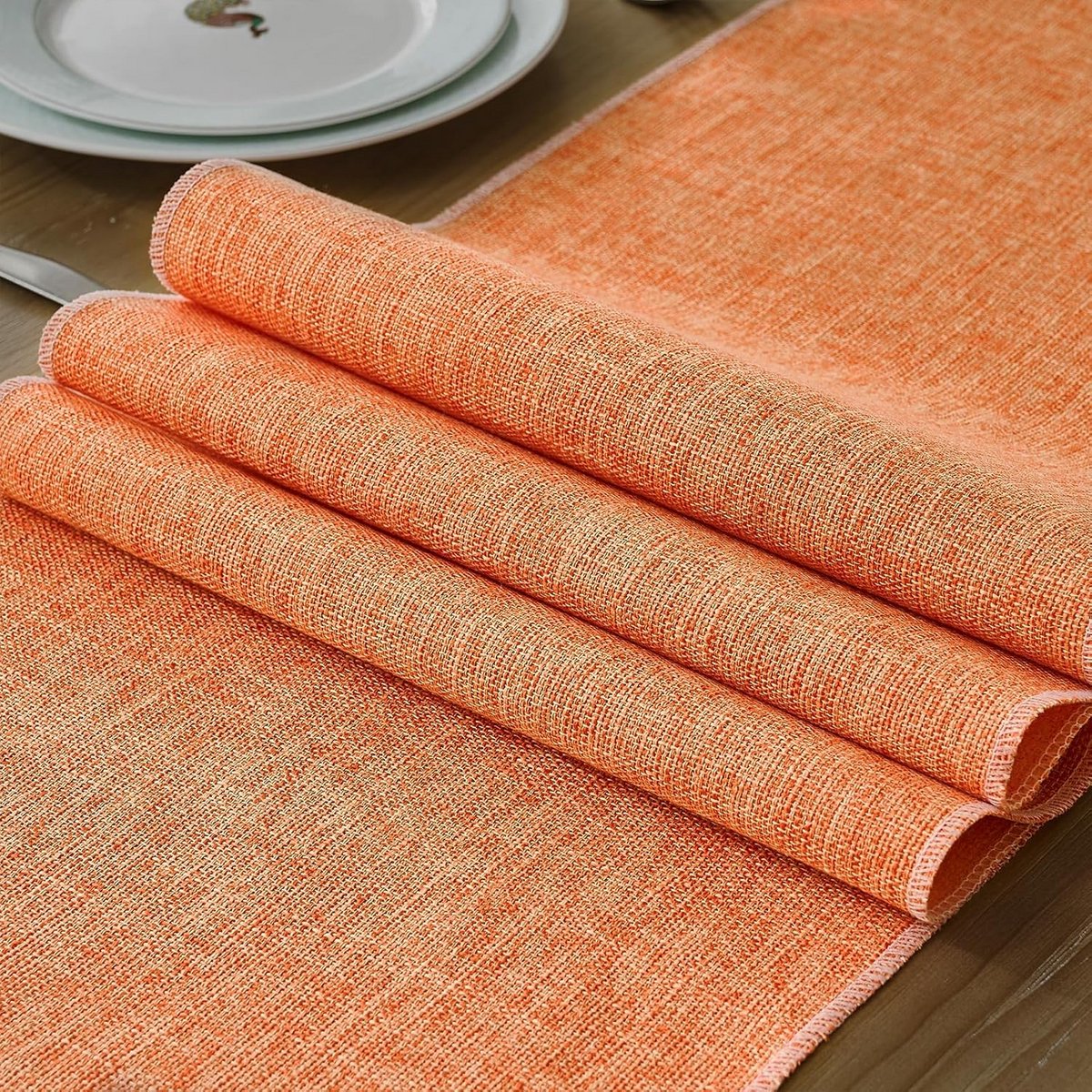 Oranje Tafelloper Rechthoekig 40x140 cm