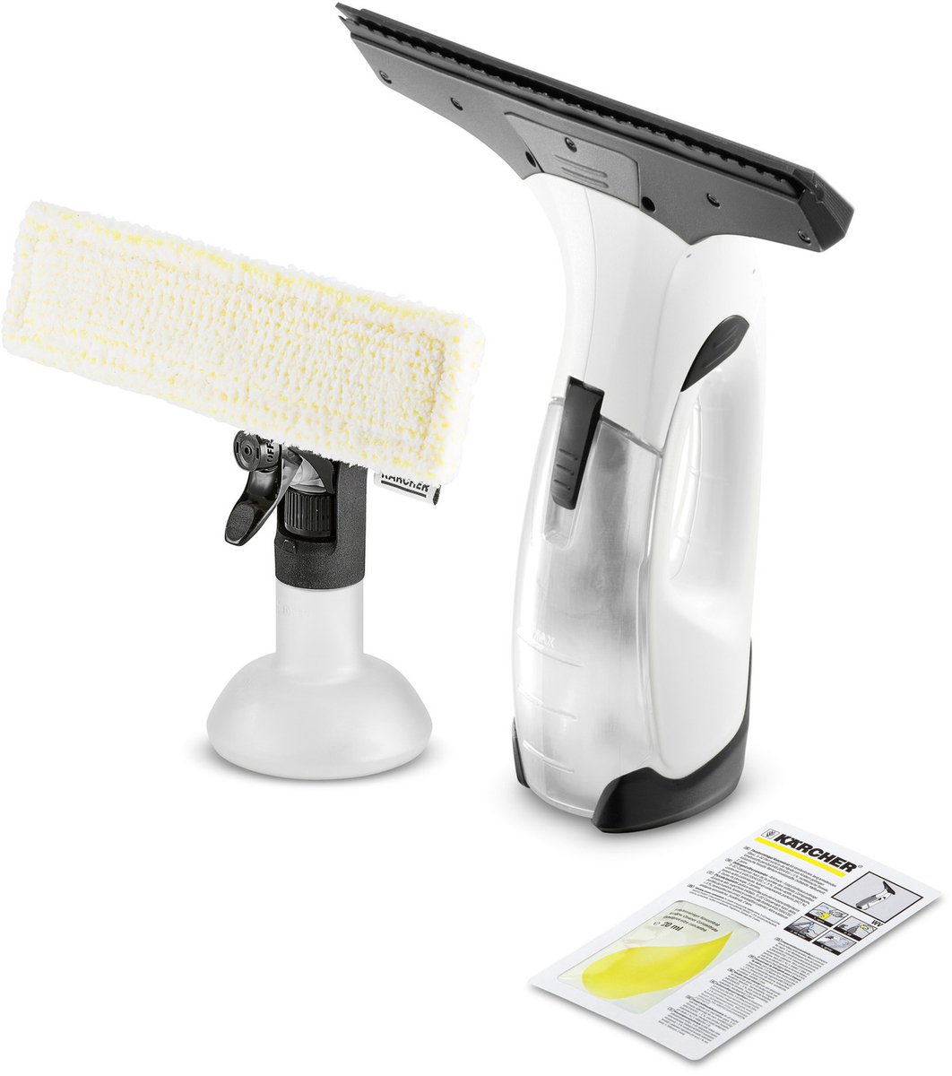 Kärcher Window Vac WV 2 Plus Ruitenreiniger - Looptijd Accu 35 min. - Ramenwasser Elektrisch - Sproeiflacon met Microvezelovertrek - Raamreiniger RM 503 20 ml