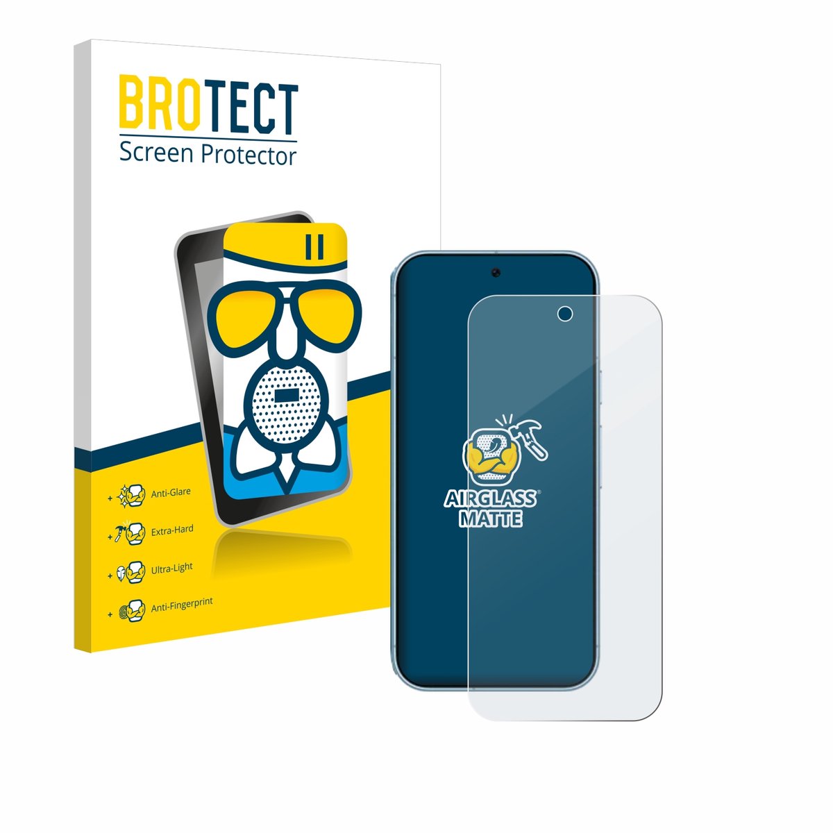 BROTECT - Screenprotector voor Google Pixel 9 Pro - Folie Beschermfolie Beschermglas matte