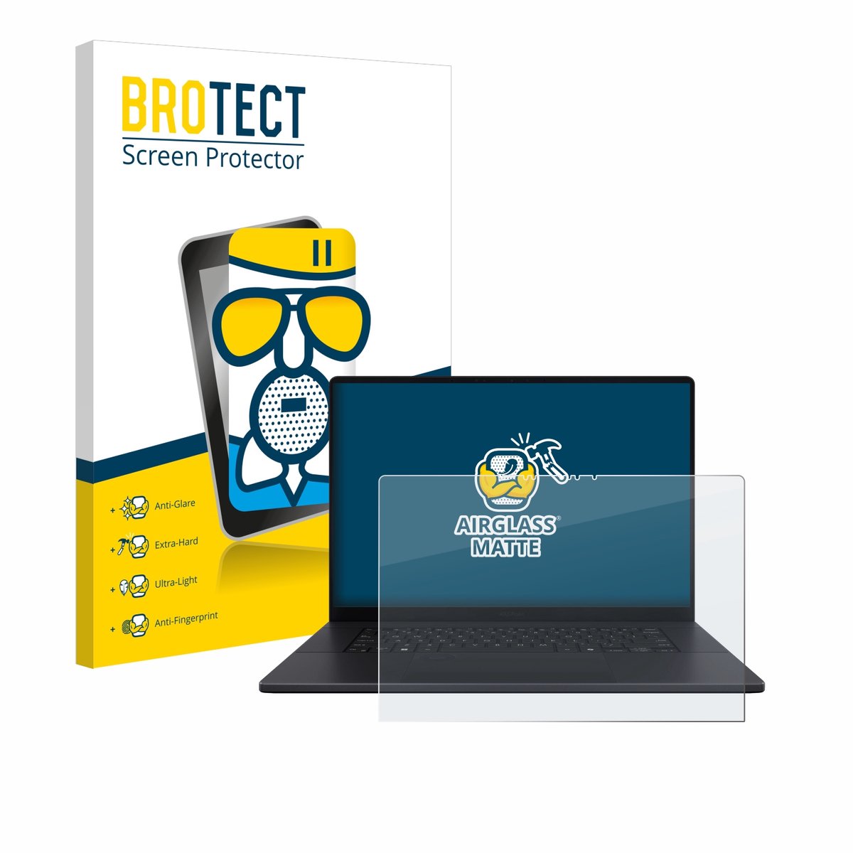 BROTECT - Screenprotector voor ASUS ProArt P16 - Folie Beschermfolie Beschermglas matte