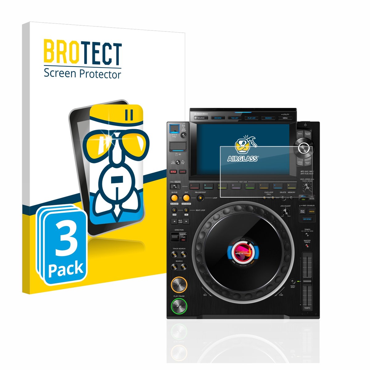 Screenprotector 3 Stuks voor Pioneer CDJ 3000 Beschermglas transparant