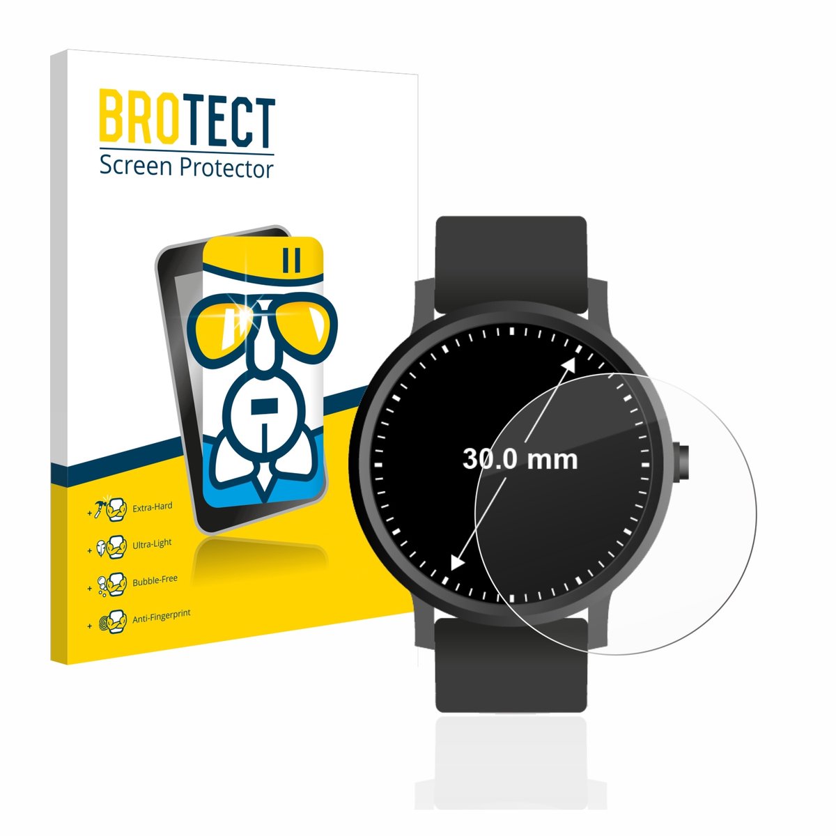 Screenprotector voor Horloges (Rond, ø: 30 mm) Beschermglas transparant
