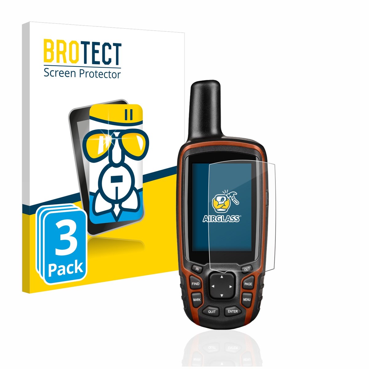 Screenprotector 3 Stuks voor Garmin GPSMAP 64s Beschermglas transparant