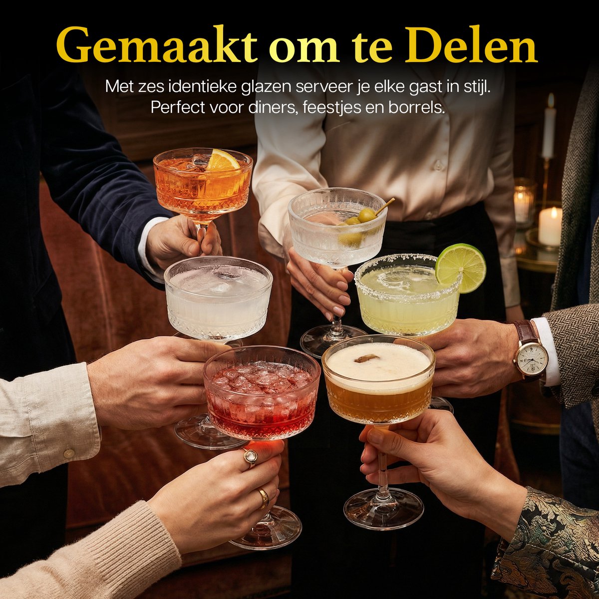 Bar Dedicated Martini Glazen - Cocktailglazen Set van 6 - 350 ml - Uniek Design - Luxe Glaswerk — cadeau in Kookcadeaus - foto 5