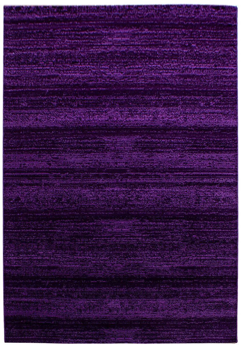 Plus Vloerkleed – Lila – Laagpolig & Gemêleerd Uni Design