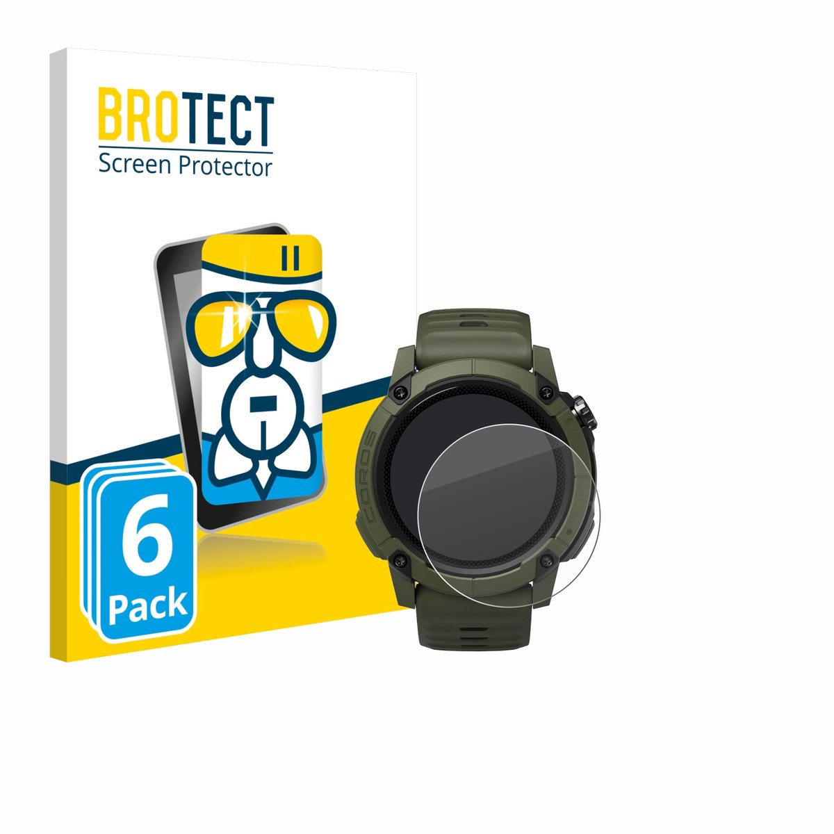 Screenprotector 6 Stuks voor Coros NOMAD Beschermglas transparant