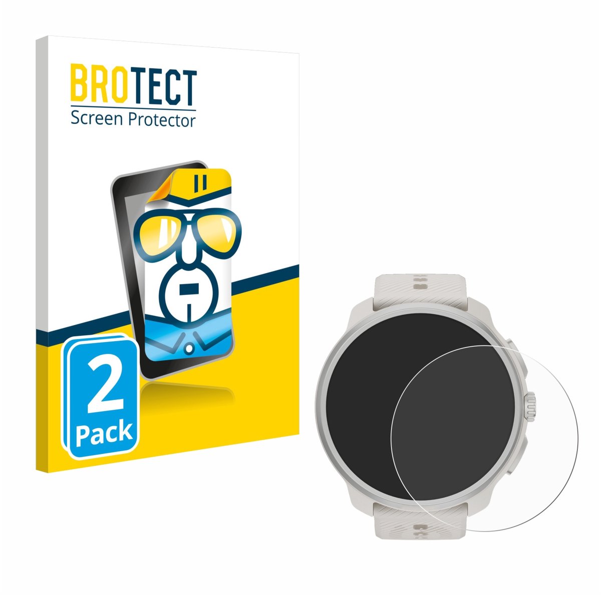 BROTECT - Screenprotector voor Suunto Race 2 - Folie Beschermfolie transparant 2 Stuks