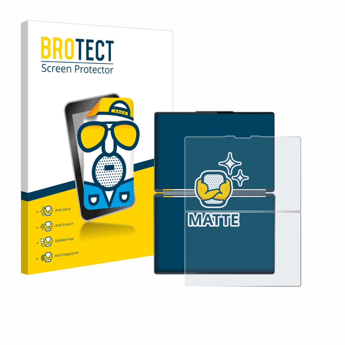 BROTECT - Screenprotector voor Lenovo Yoga Book 9i Gen 10 - Folie Beschermfolie matte