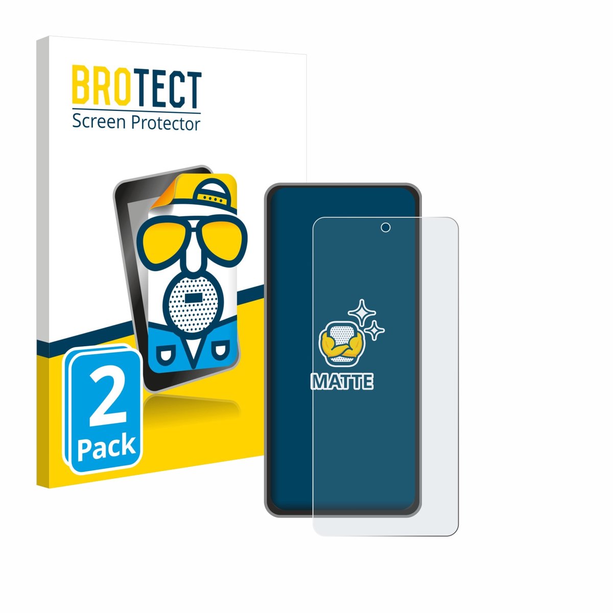 BROTECT - Screenprotector voor realme GT 7T - Folie Beschermfolie matte 2 Stuks