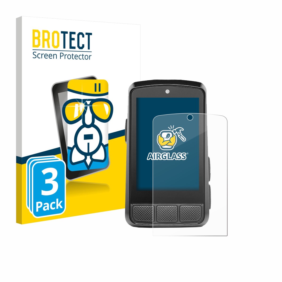Screenprotector 3 Stuks voor Wahoo Elemnt Bolt 3 Beschermglas transparant