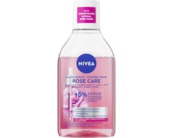 NIVEA Rose Care Micellair Water voor Gezicht & Ogen - met Bio Rozenwater & Serum - Cleanser - Make up Remover - Reinigingswater- 400ml