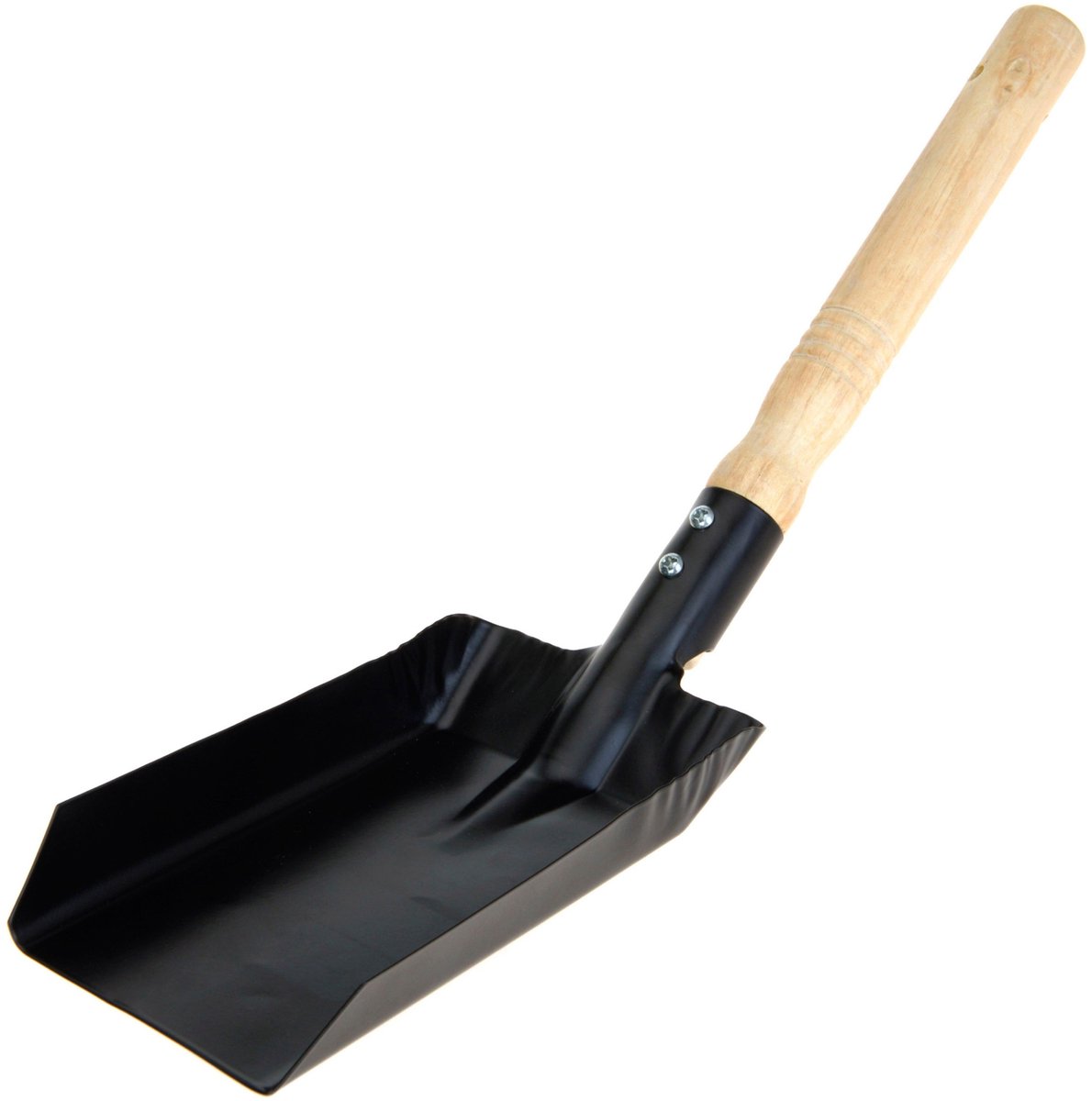 Barbecue/BBQ schep - zwart - metaal - 37 cm - Kolen/briquetten scheppen