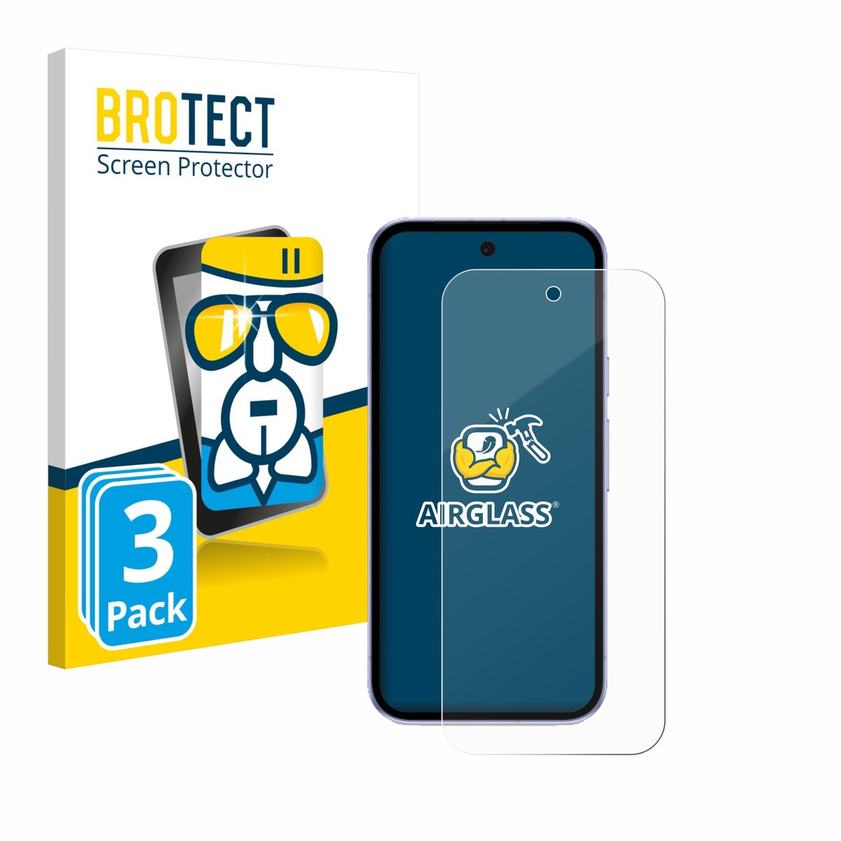 Screenprotector 3 Stuks voor Google Pixel 9a Beschermglas transparant