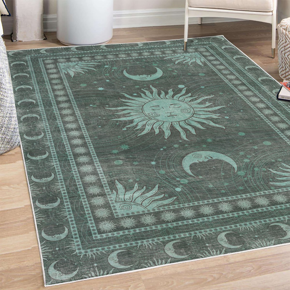 ABAKUHAUS Vloerkleed - Woonkamer Tapijt – 122 x 170 cm – taupegrijs – Hoogpolig, wasbaar