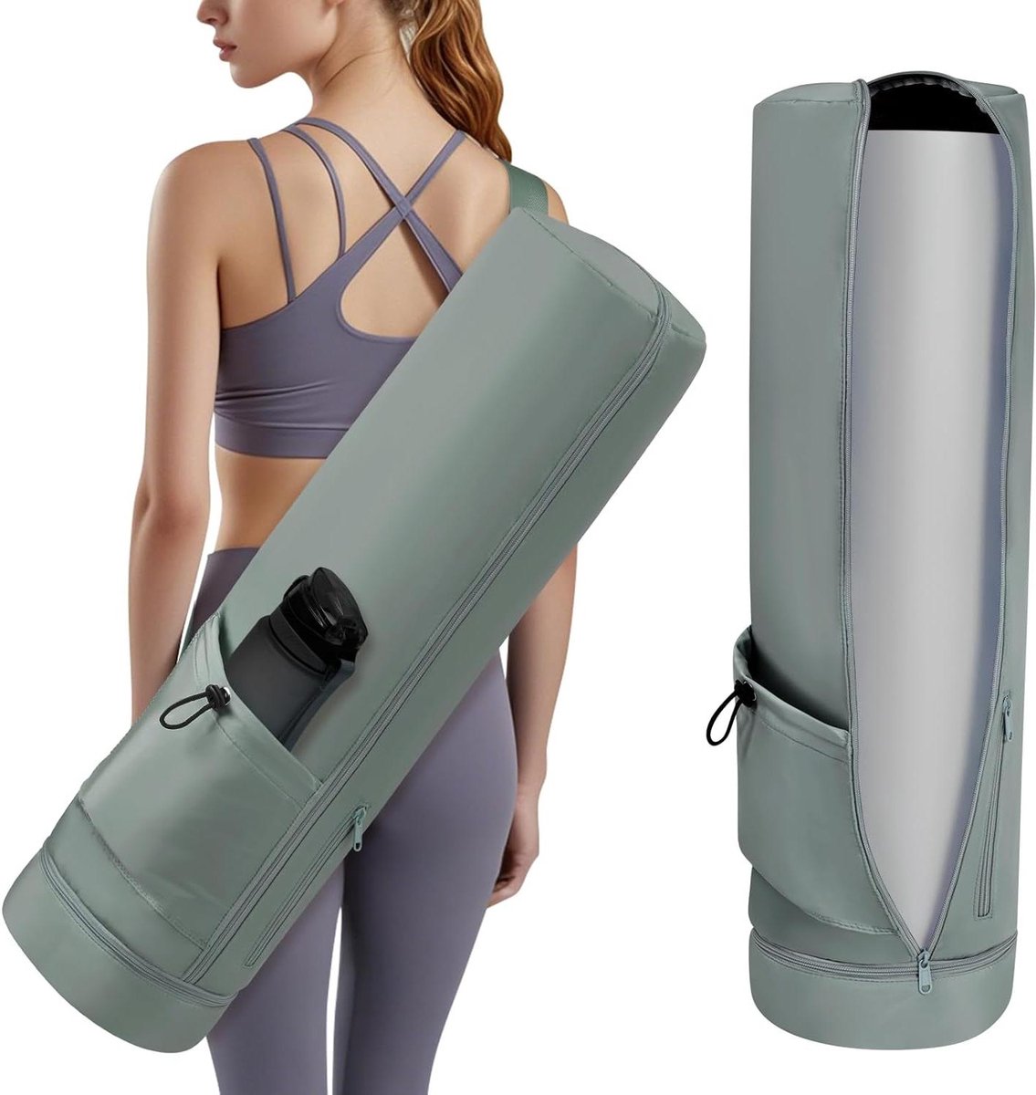 Sporttas Dames – Yoga Mat Tas met Vak voor Nat – Verstelbare Schouderriem – Flessenvak – Gymtas Yoga – Pilates – 75 x 19 cm Sporttas Dames – Yoga Mat Tas met Vak voor Nat – Verstelbare Schouderriem – Flessenvak – Gymtas Yoga – Pilates – 75 x 19 cm