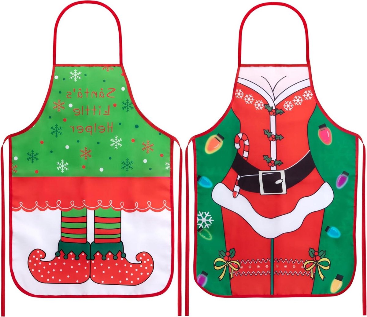 Kerstmis keukenschort - Uniseks decoratief schort voor kerstfeest in huis en keuken