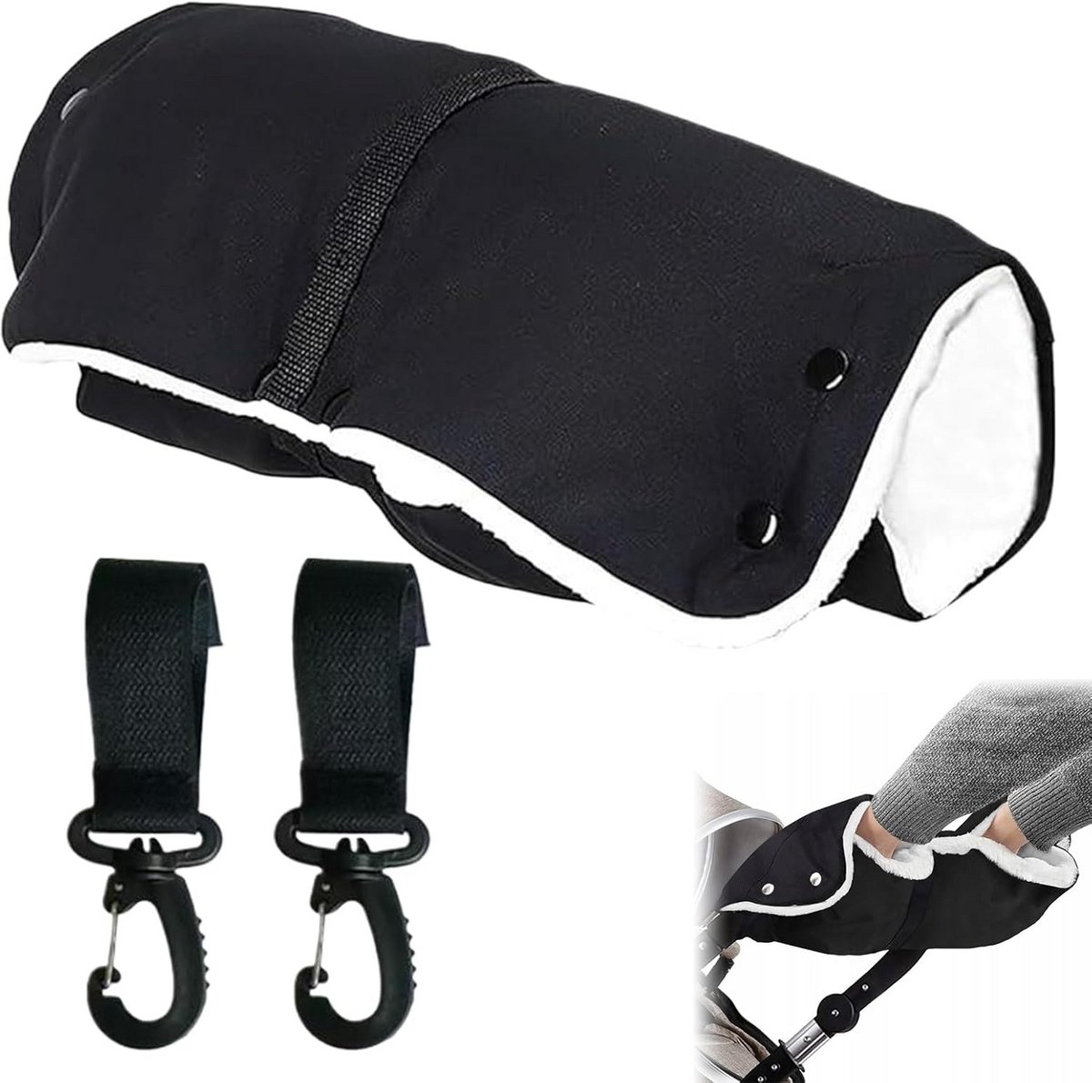 Waterdichte en Winddichte Handwarmer voor Kinderwagen met Fleece Voering
