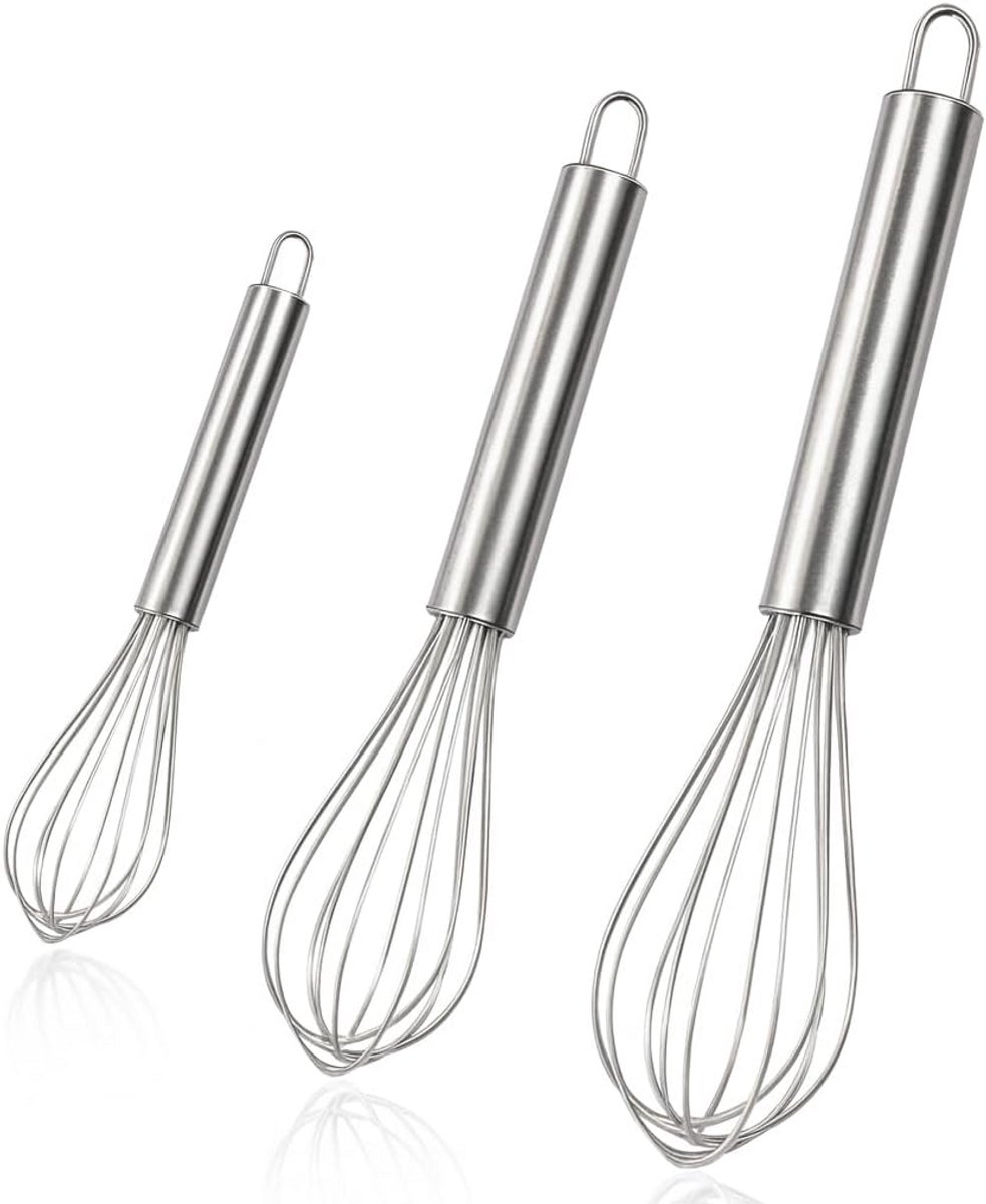 Set van 3 Gardes RVS, Klein tot Groot (21-29 cm) voor Mixen en Kloppen