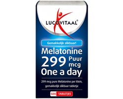 Lucovitaal - Melatonine Tabletjes 0,299 mg - 500 tabletten - Voedingssupplementen