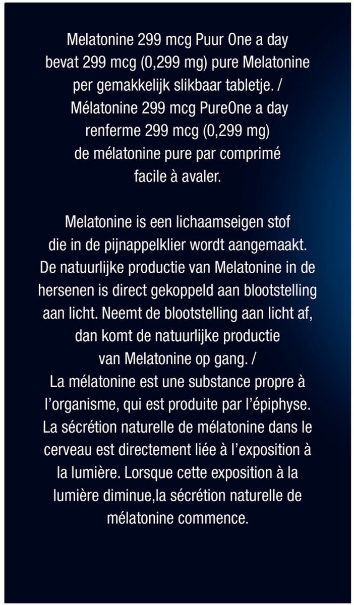 Lucovitaal - Melatonine Tabletjes 0,299 mg - 500 tabletten - Voedingssupplementen — afbeelding 3