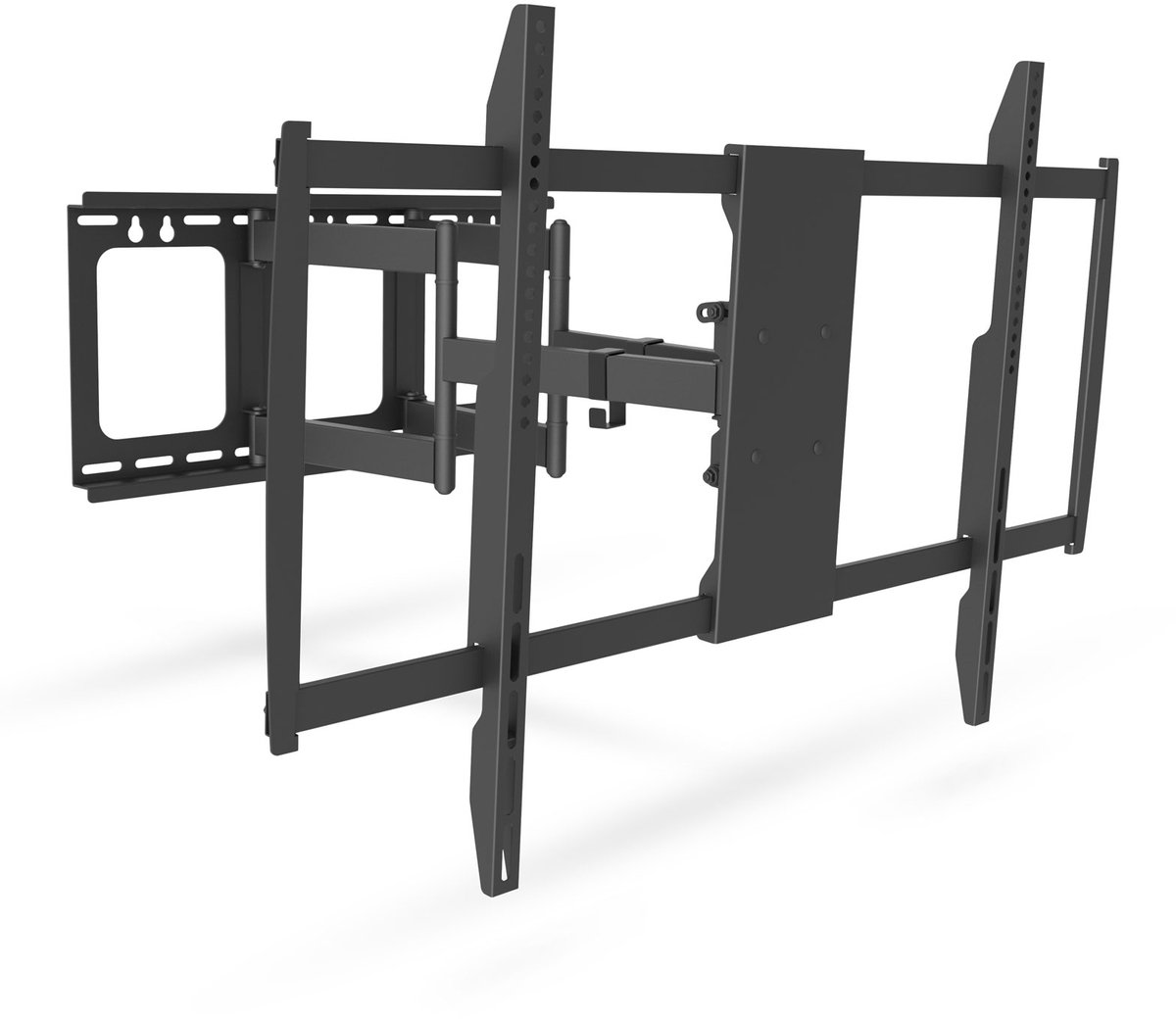 TV Muurbeugel Kantelbaar en Draaibaar - Voor 50-120" TV's - Max VESA 900x600 mm - Max 80 kg - Zwarte Heavy-Duty Beugel - Inclusief Waterpas en Kabelmanagement [39690]