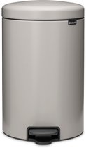 Brabantia NewIcon Prullenbak - 20 liter - Soft Grey