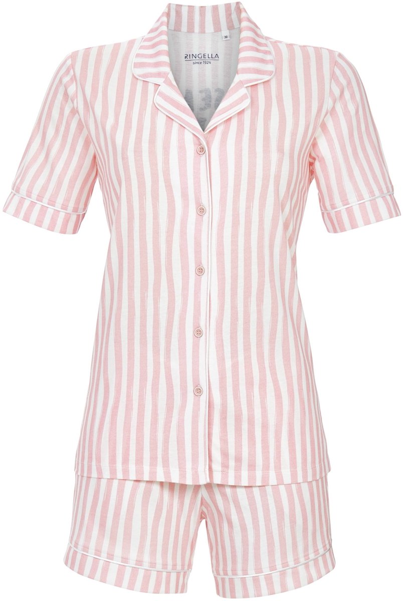 Ringella Katoenen doorknoop shortama zomer Ringella - Roze - Maat - 36