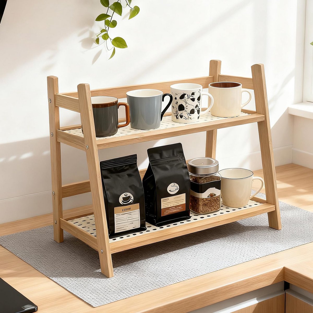 Organiser Keuken 2 Verdiepingen Bamboe Kruidenrek Decoratie