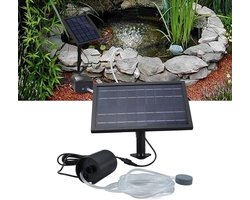 Allecto - Solar Luchtpomp met Beluchter - Zuurstofpomp voor Vijver en Zwembad - Zonne-energie - Bubbelstenen en Accessoires
