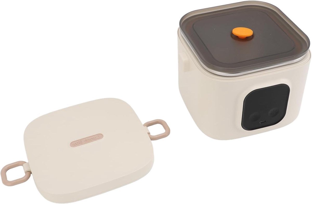 Allecto- Elektrische Lunchbox Voedselverwarming - Grote Capaciteit - Roestvrijstalen - Verwarmde Dooscontainer - Draagbare Warmer - Geschikt voor - Batterij - 14000 MAh - Lekvrije - Lunchbox - 800 Ml - RVS - Draagbare Warmer693321
