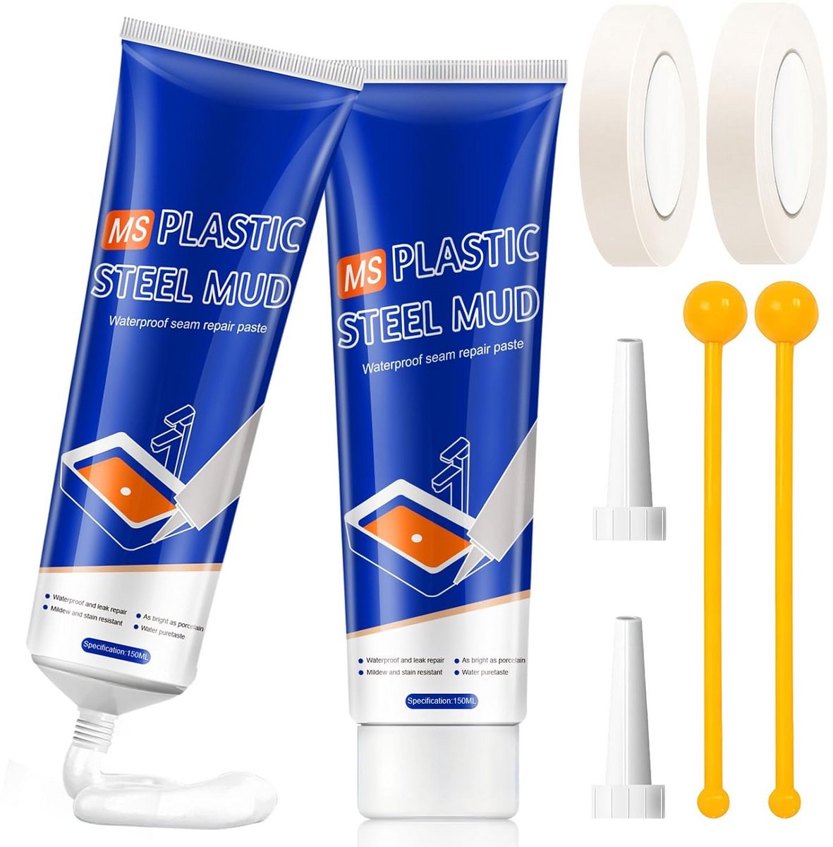 2x Waterdichte Witte Kit voor Badkamer en Keuken - Duurzame Sanitaire Afdichting