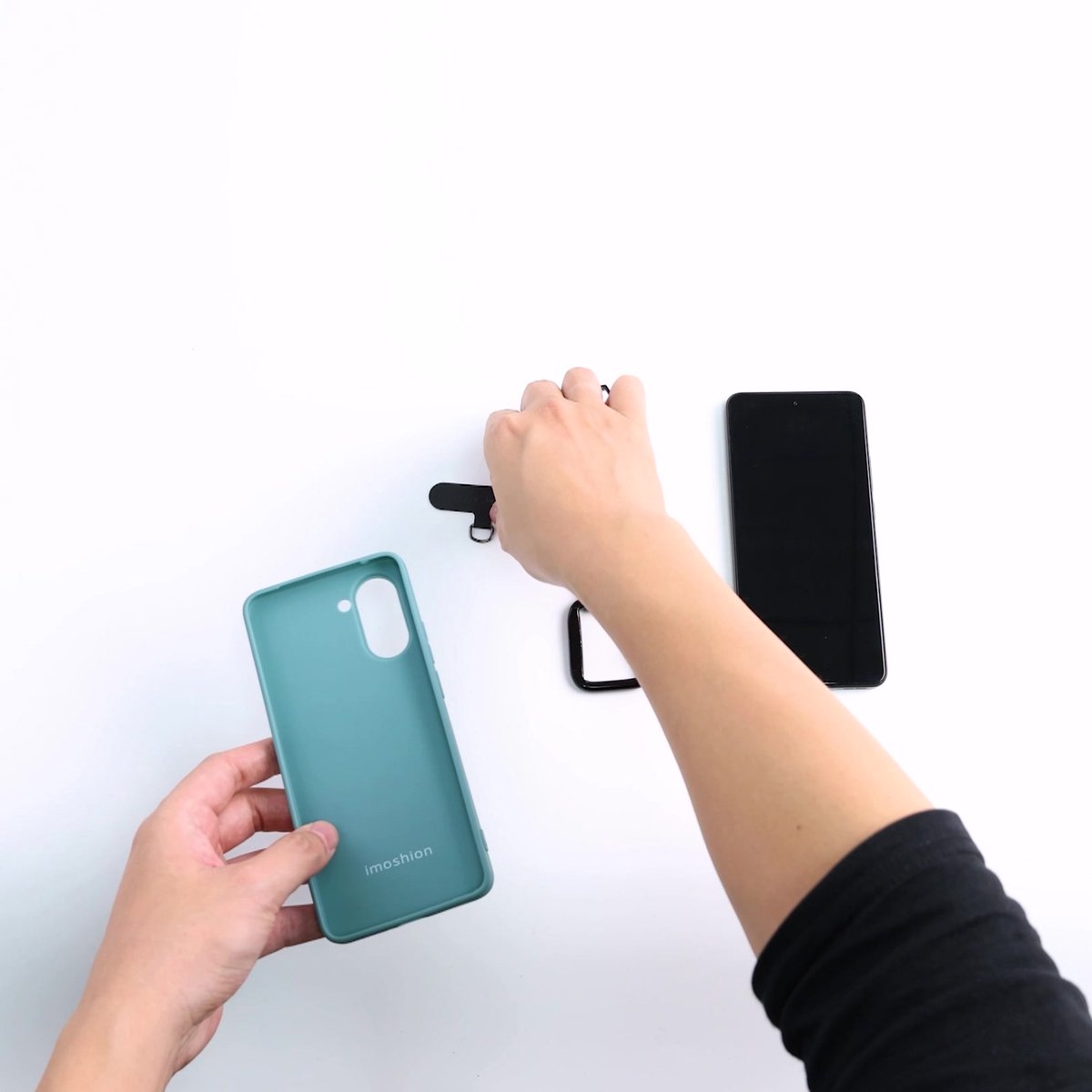 Mobiele telefoonbeveiliging, wandelen, diefstalbeveiliging, telefoonketting met flexibele spiraalkabel, universeel koord, sleutelband, telefoonband met karabijnhaak, anti-druppel, geschikt voor de