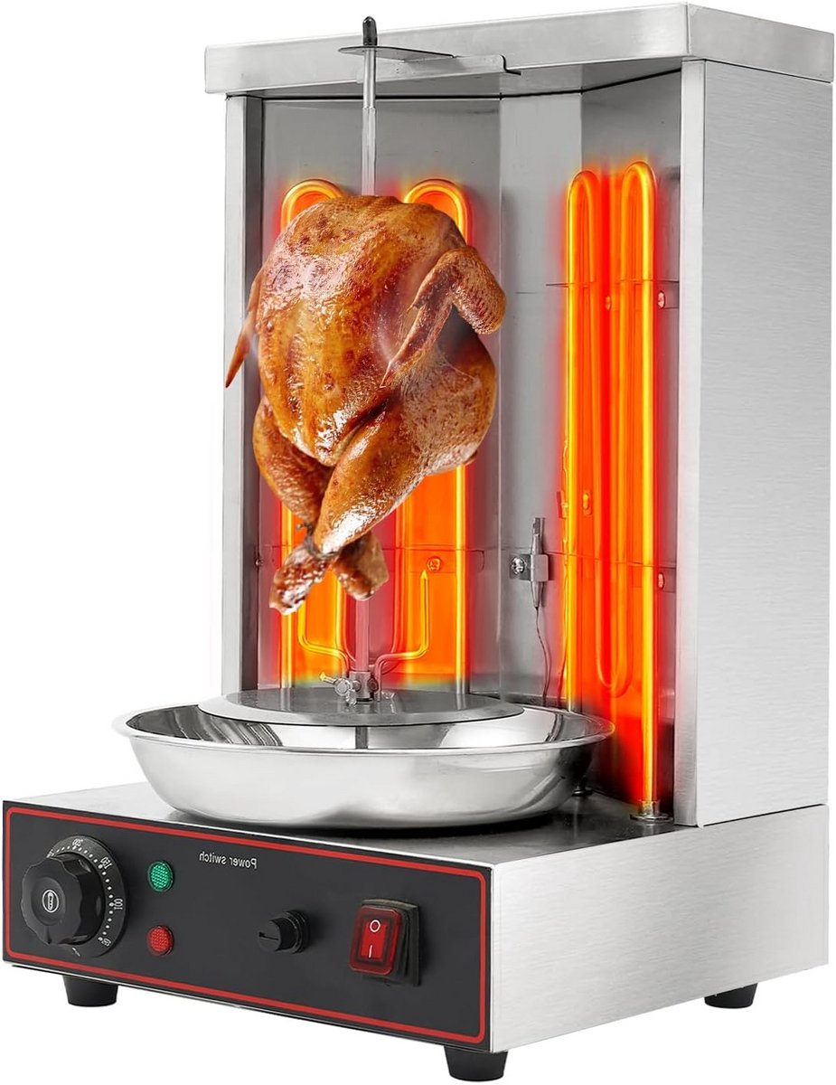 Elektrische Döner & Gyros Grill voor Automatisch Roterend Vlees - Tafelmodel
