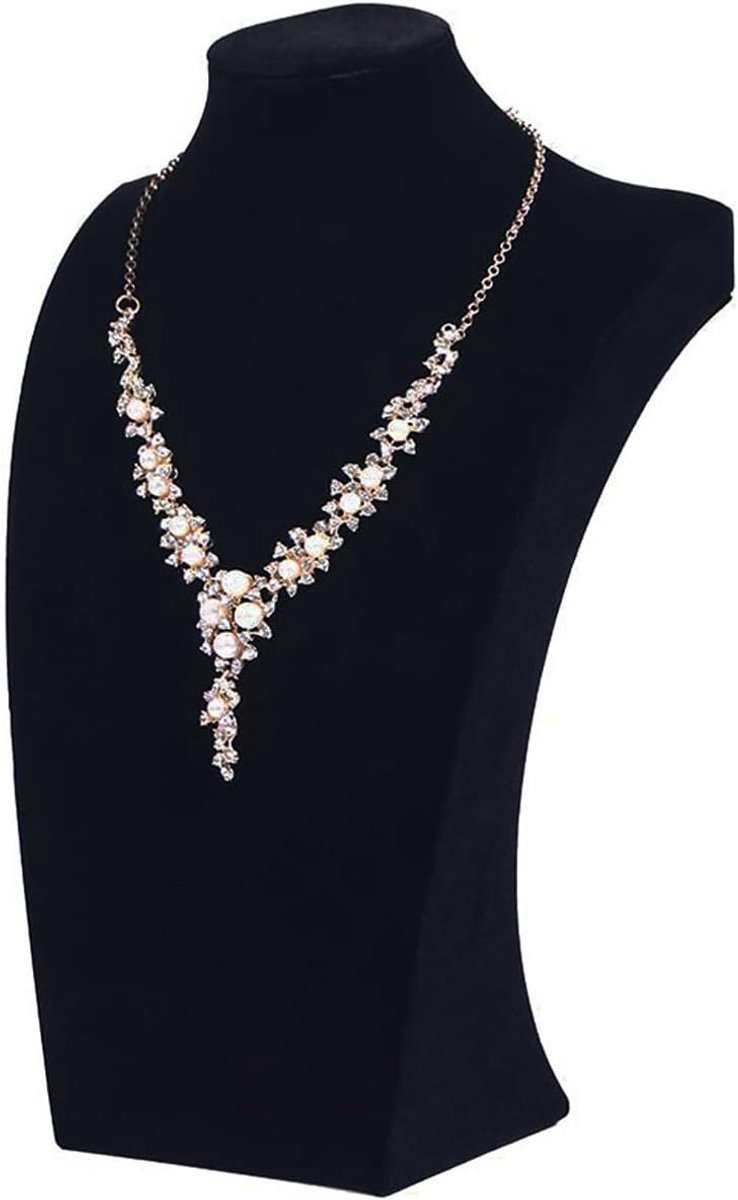 Luxe Fluweel Sieraden Buste Display voor Kettingen en Halskettingen