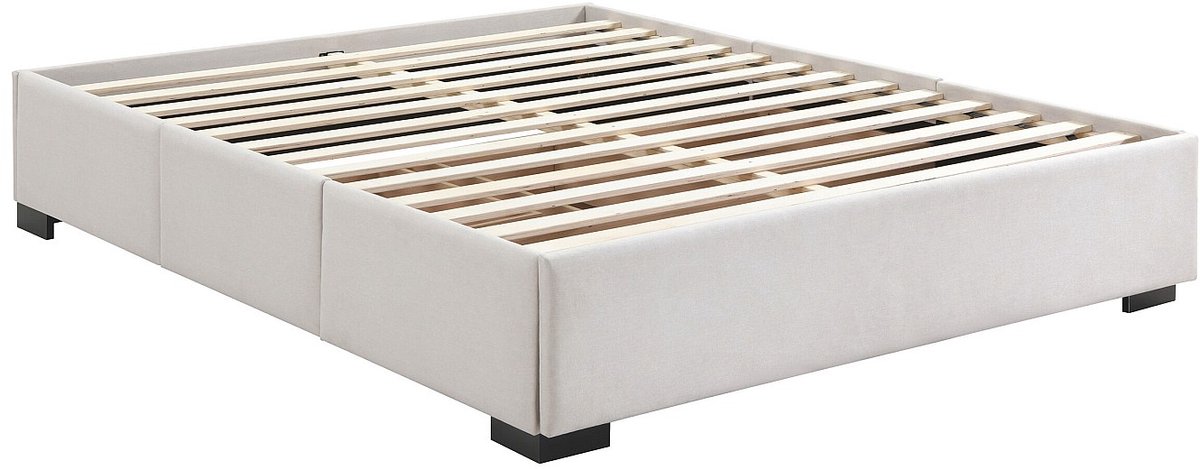 Vente-unique Bedbodem met lades 140 x 190 cm - Beige stof - KOLANE van YSMÉE