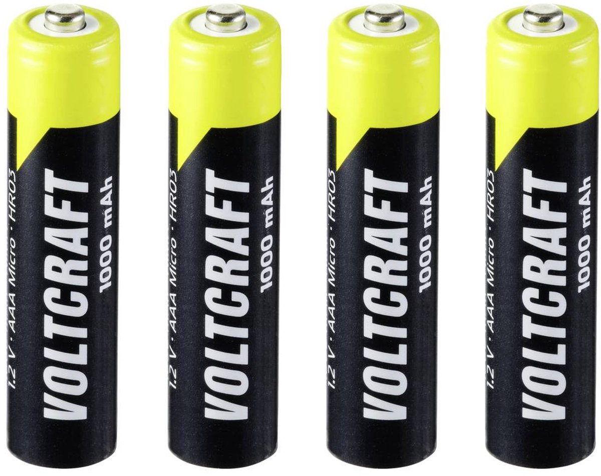 VOLTCRAFT Endurance HR03 Oplaadbare AAA batterij (potlood) NiMH 1000 mAh 1.2 V 4 stuk(s)
