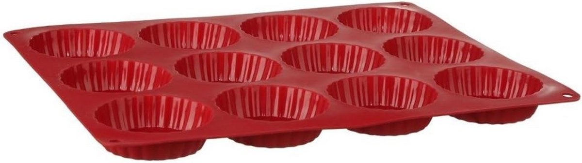 Flexibele silicone bakvorm voor 12 kleine taartjes of cupcakes