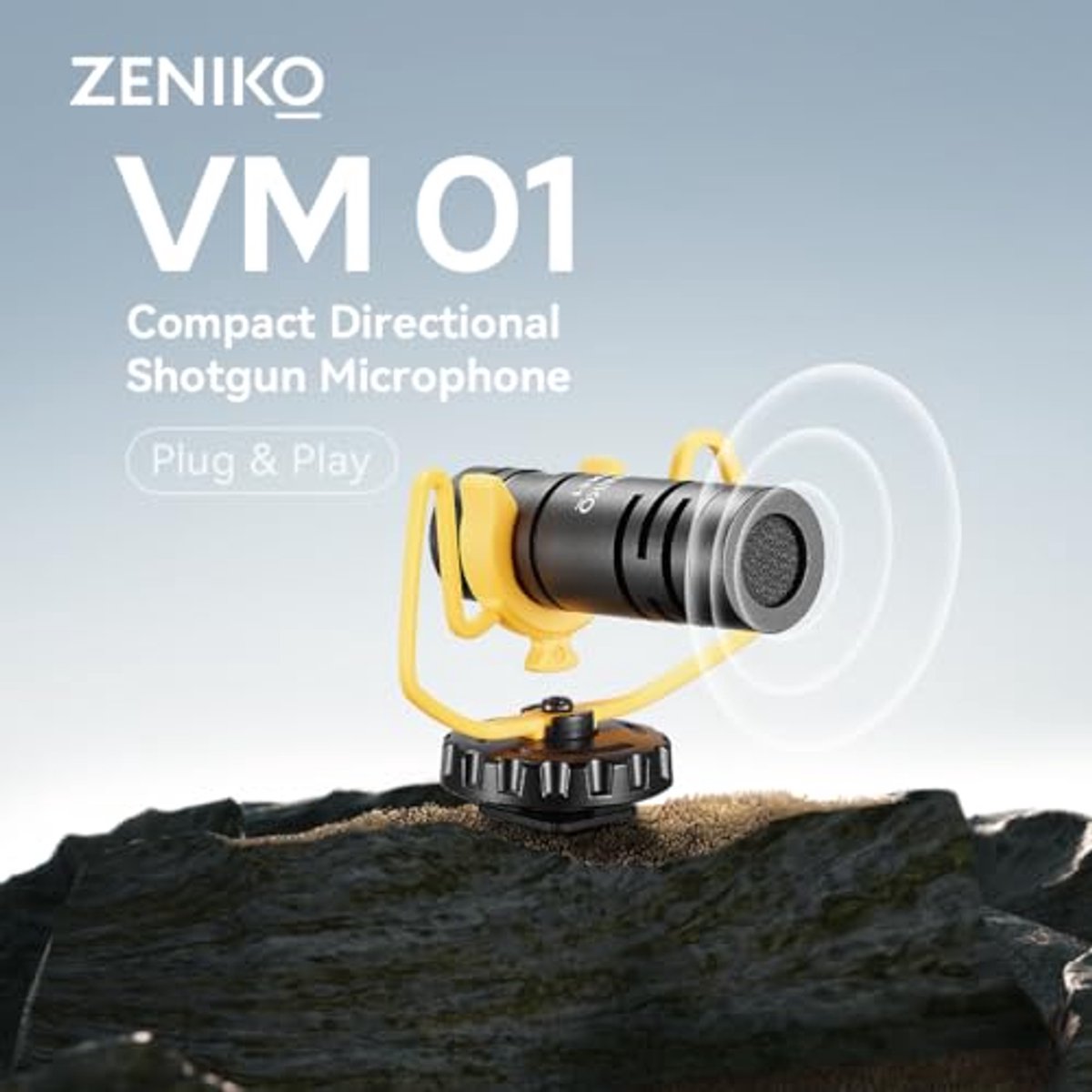 Compacte richtmicrofoon Mobiele compacte microfoonhouder op camera met schokbevestiging voor laptopvlogshorts Outdoorshoots