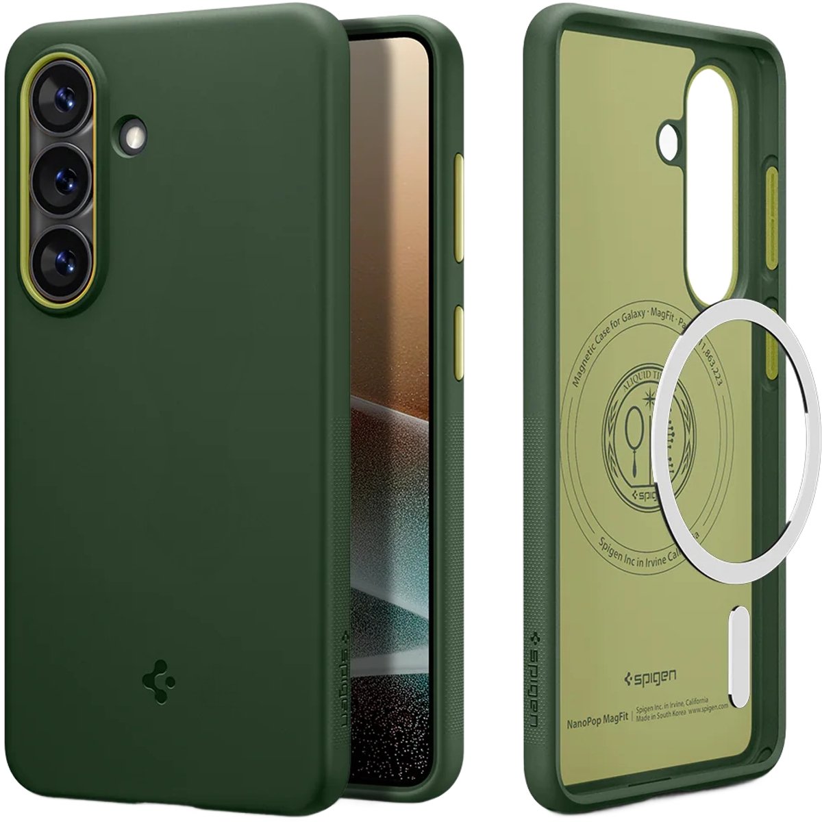 Spigen Nano Pop MagFit Backcover geschikt voor Samsung Galaxy S26 - Avo Green