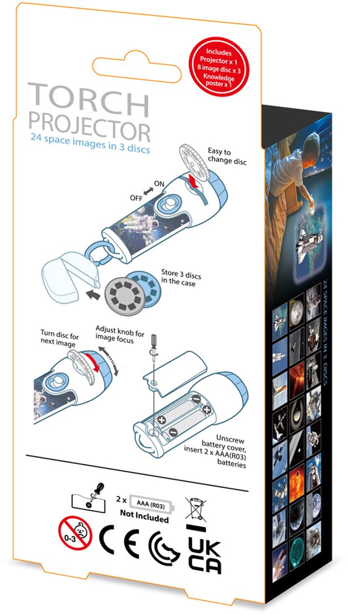 Ambo projector speelgoedlamp ruimte - educatief multicolor licht. van Merkloos — afbeelding 4