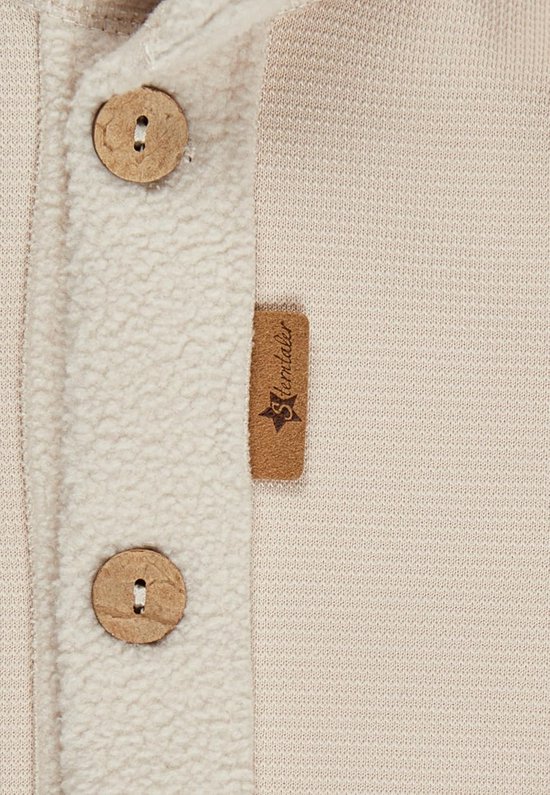 Unisex Baby Kruippak Beige Katoen Teddy Fleece Voering voor Optimale Warmte van Merkloos — afbeelding 5