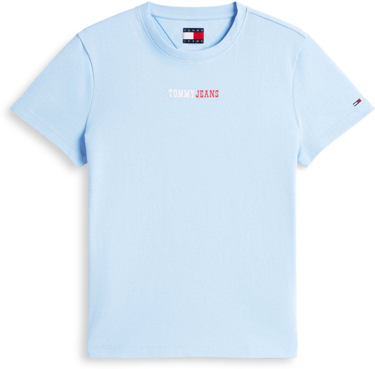 Tommy Jeans T-shirt Tjw Reg Essential Logo 2 Tee Ext Dw0dw22277 Light Powdrey Dames Blauw