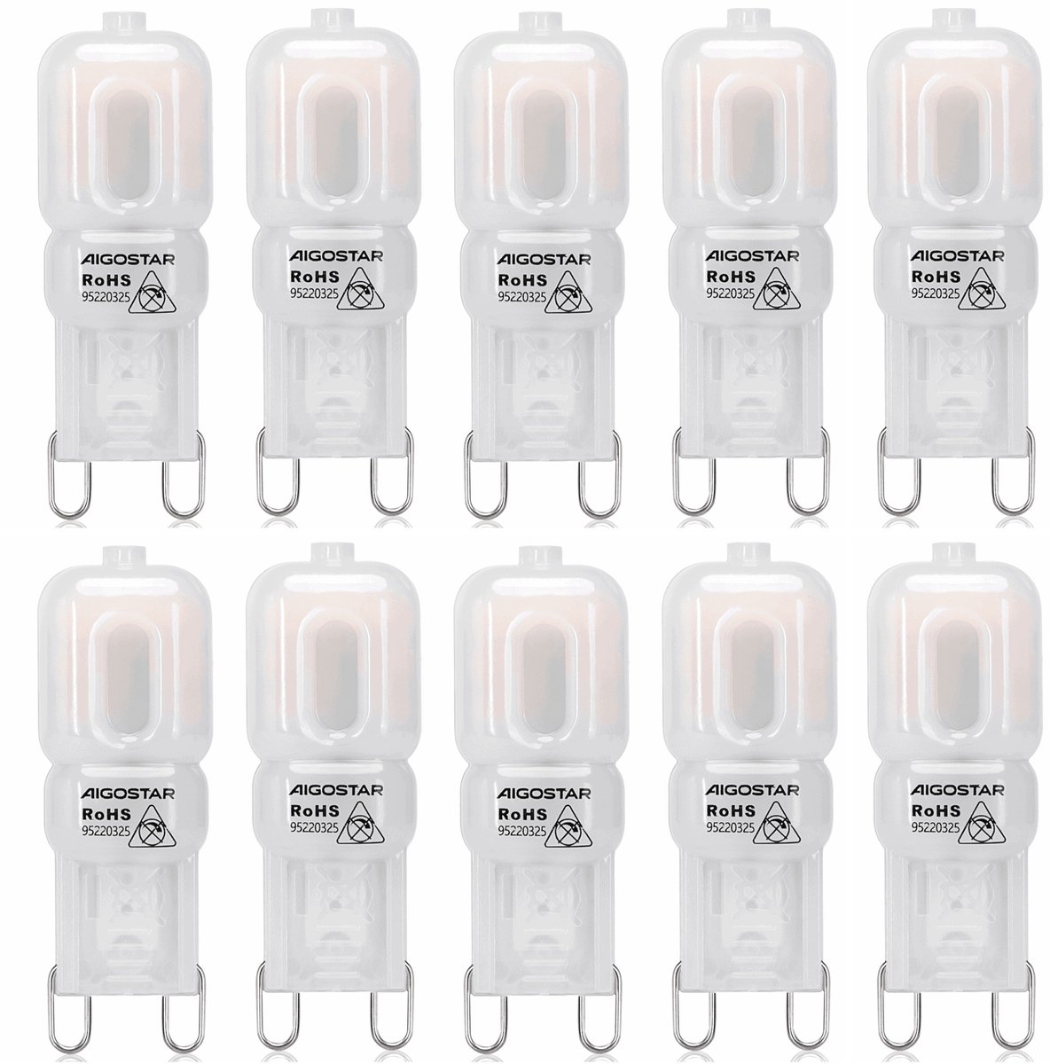 G9 steeklampje 10 stuks - LED 2W~170Lm=18W traditionele verlichting - warmwit 3000K - 230 Volt