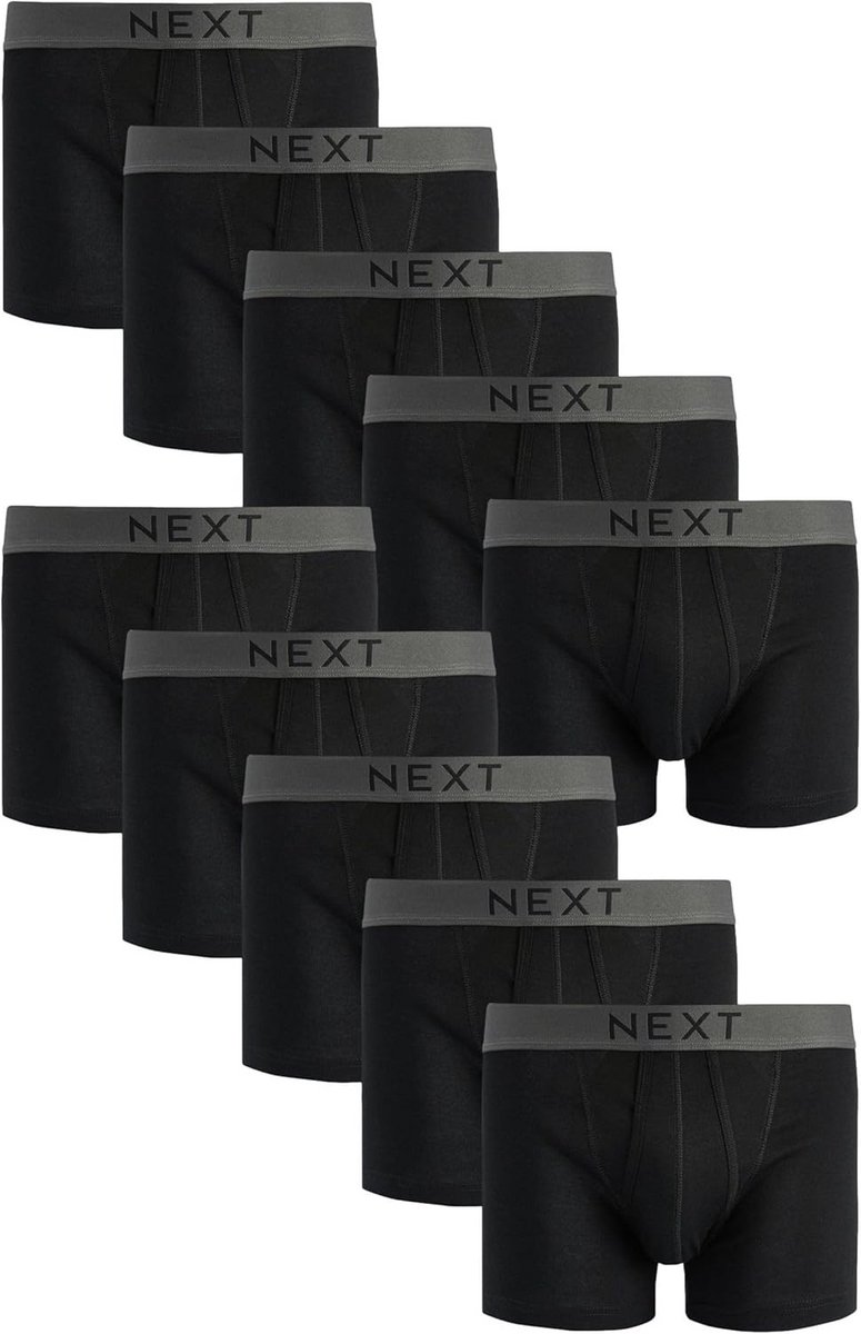 Set van 10 Heren Boxershorts - Puur Katoen