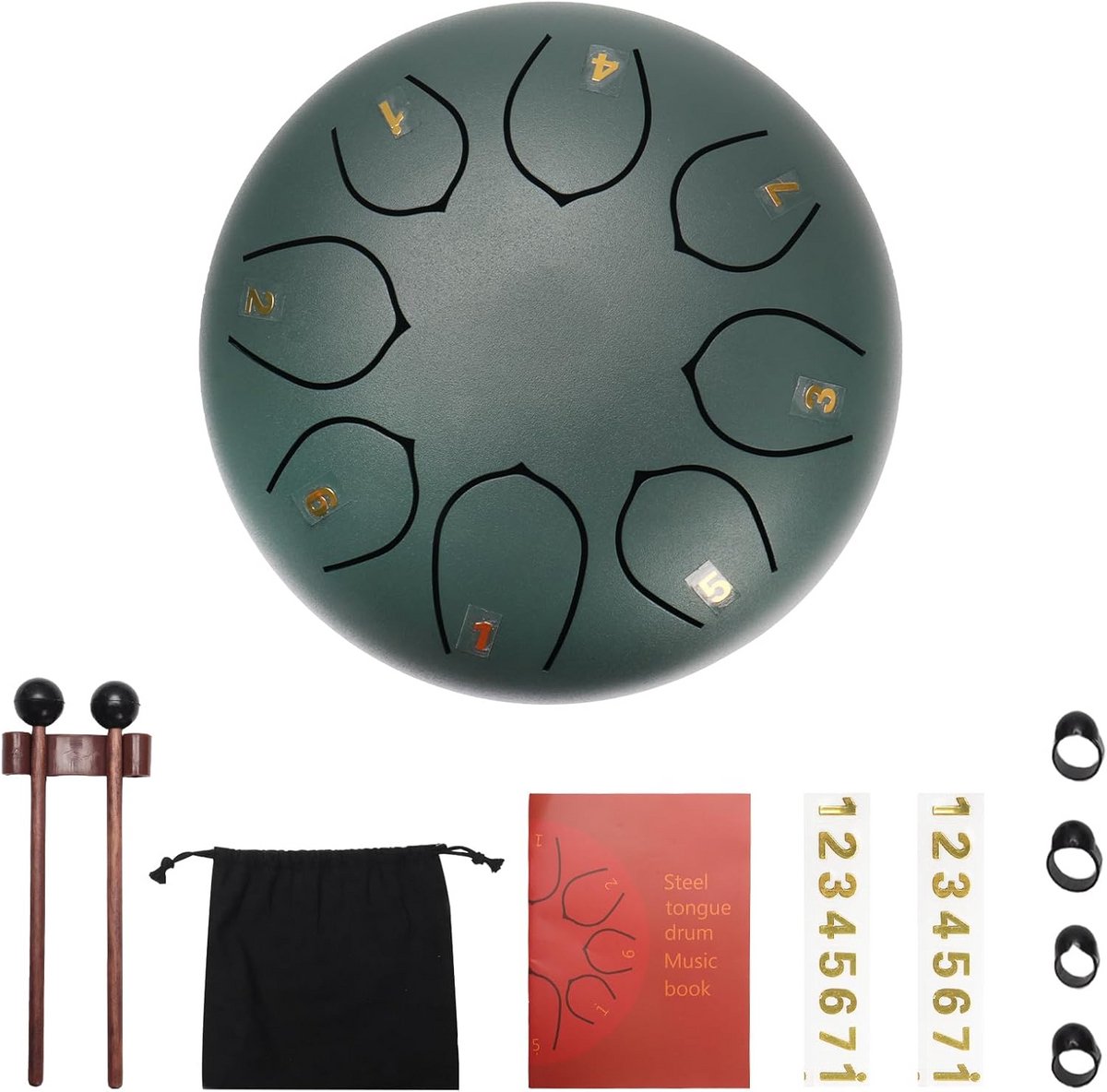 8 Tonen Stalen Tongtrommel voor Meditatie en Yoga - Inclusief Accessoires