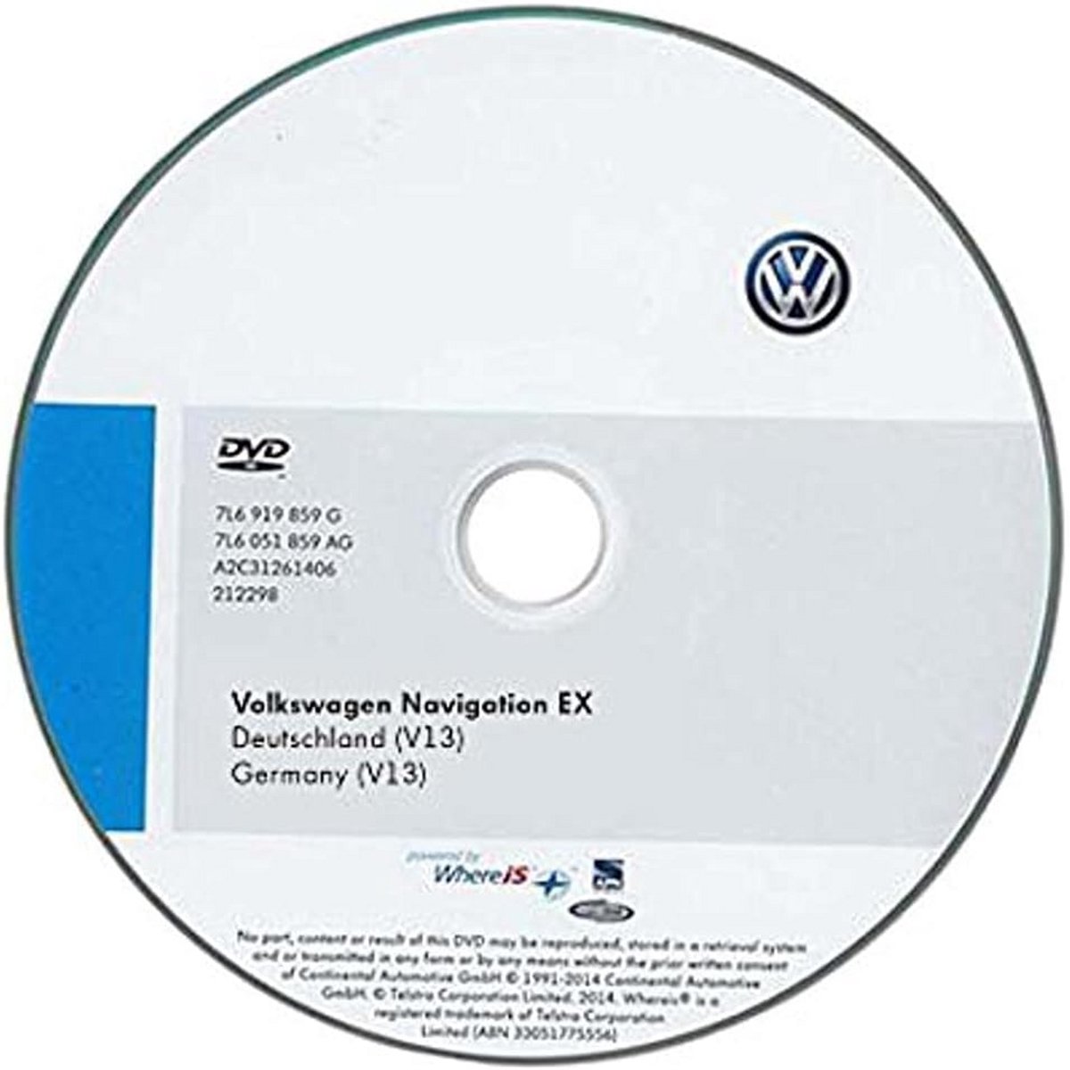 Navigatiekaart CD-ROM Duitsland EX V13 voor Volkswagen Routesysteem