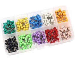 Punaises - Punaise - punaises voor prikbord - 500 stuks - punaises veelkleurig - pushpins - push pins - pushpin clips - Prikker - Decoratieve pushpins - kleine kop-markeringspinnen - 4mm×15mm