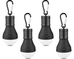 Draagbare waterdichte LED-lantaarn met cliphaak - Superheldere verlichting voor kamperen, wandelen, en noodsituaties (4 stuks)