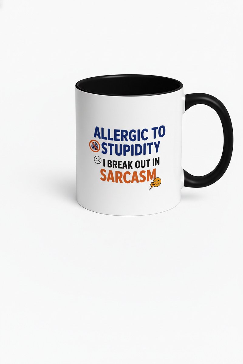 Allergisch Voor Stupidity Mok - Grappige Koffiemok Voor Sarcastische Koffieliefhebbers